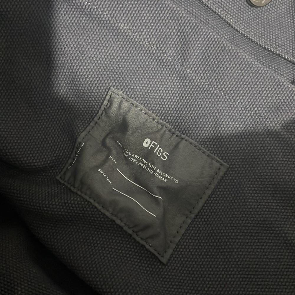 FIGS Charcoal Canvas Tote - Picture 5 of 7